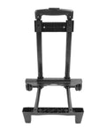 Heavy Duty Folding Hand Truck 110 Lb Capacity Portable Cart With Omniball Wheels view from the front showing the iron frame and handle.