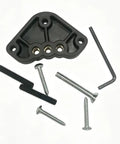 Heavy Duty Precision Router Table Insert Plate Levelers Replacement For Kreg Jig Systems showing black leveling plate and screws.