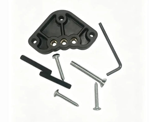 Heavy Duty Precision Router Table Insert Plate Levelers Replacement For Kreg Jig Systems showing black leveling plate and screws.