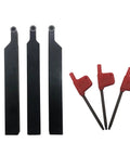 3 Piece One Half Inch Lathe Turning Tool Holders With RCMT0602 Carbide Inserts Durable Pro Grade Profiling And Turning Set
