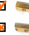 Side view of Pro Grade Turbo Diamond Cup Wheel Four And A Half Inch 115 Millimeters showing correct and incorrect usage details