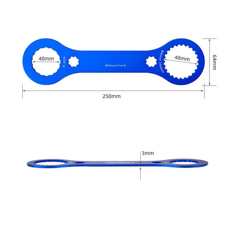 Blue Centerlock Bottom Bracket Wrench For SRAM DUB BBR9100 XTR Dura Ace Pro Grade Everyday Carry with size specifications