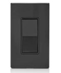 Decora Rocker Single-Pole AC Quiet Switch 15 Amp 120/277 Volt Residential Grade Grounding Black Dust Shield Frame