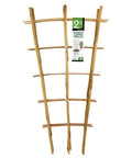 Sturdy Bamboo Garden Trellis Set Of 3, 24 Inch Tall Ladder Style Plant Support, made of durable bamboo, shown vertically with label.