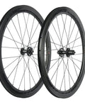 Carbon Disc Wheelset 50C-23 Clincher Road Wheel Six Bolt Rotor 12x100 Thru Axle with lightweight aero carbon rims