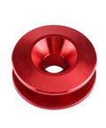 Red Universal Bumper Quick Release Kit For Cars Front And Rear Trunk Fasteners Fender Holder Set, aluminum alloy component, close-up view