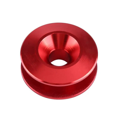Red Universal Bumper Quick Release Kit For Cars Front And Rear Trunk Fasteners Fender Holder Set, aluminum alloy component, close-up view