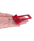 Aluminum Front Axle Servo Mount For AR45P Portal, Low Center Of Gravity, RC Crawler Upgrade for SCX10 III, handheld view, red color