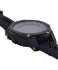 Side view of Centauri Dive Wrist Mount Computer for Scuba Junkies and Underwater Exploration, rugged black console with strap.