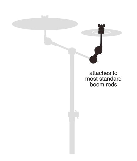 Deluxe Cymbal Tilter Attachment For Boom Stands, Double Your Kit Without Hogging Floor Space, Drop Right In On Any Standard Rod, Heavy Duty Hardware For Hard Charging Crash And Splash Grooves