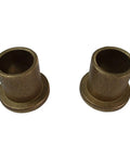 Bronze Flanged Sleeved Bushings Set Of 2 For Mini Bike Go Kart Builds, 1/2 Inch ID Shaft, 5/8 Inch OD, 3/4 Inch Length, 7/8 Inch Flange OD, Durable Bronze Bearings For Shaft Support, set of 2