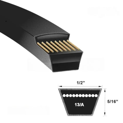 Cross-section of Beefy Heavy Duty Wrapped Rubber V Belt For High Power Transmission Anti Static And Heat Resistant