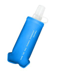 Blue Foldable Water Bottle Soft Portable Leakproof Folding Pouch For Active Mobility Flexible Beverage Sac With Carabiner Made From High Grade Synthetic Film Hydration Gear Slim Pocket Bottle For Runners Hikers And Everyday On The Go.