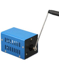 Compact blue Outdoor Emergency Power Generator With Hand Crank USB Charging 20W Portable Power Station For Camping And Survival Gear