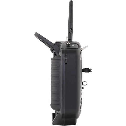 Side view of TX12 MkII ELRS 16CH OpenTX EDGETX Multi-Module Radio Transmitter For RC Drones, showing controls and antenna.