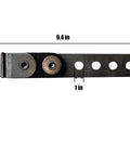 Swivel Style Exhaust Hanger With 3 Inch Exhaust Clamp For Easy Install, open end design with five hole adjustability, dimensions shown