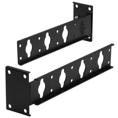 Built Tough Heavy Duty Vertical Zero U Pdu Rack Mount Bracket Solid Steel Support For Servers Cable Managers mounted to a wall.