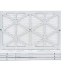 Four Pack 16x25x1 MERV 10 Air Filters For Home AC And Furnace With Actual Size 15 1/2 By 24 1/2 By 7/8 Made In USA Built To Last