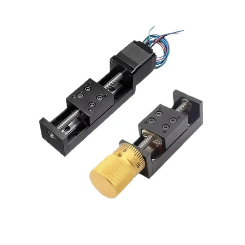 Dead Nut Precise T Type Mini Sliding Table Linear Rail Actuator With Nema11 Motor Kit for CNC Z Axis, showcasing compact design.