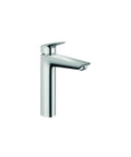 10 Inch Tall Chrome Single Handle Bathroom Sink Faucet Low Flow 1.2 GPM Water Saving With Easy Install Aerator Ceramic Cartridge Pop Up Drain Included