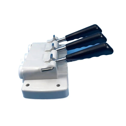 Front Panel Block Spare Part For Commercial Soft Serve Ice Cream Machines Durable Replacement Component For Easy Installation Long Lasting Front Panel Upgrade For High Volume Shops And Cafes, white plastic with black handles