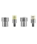 Heavy Duty Hand Press Tool With 8mm And 10mm Stud Rivet Dies, steel, front view, threaded tops and plain bottoms, rivet setter dies included