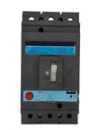 Tough As Nails Molded Case Circuit Breaker D250 Three Pole 160A, front view, black molded housing, motor protector for industrial use.