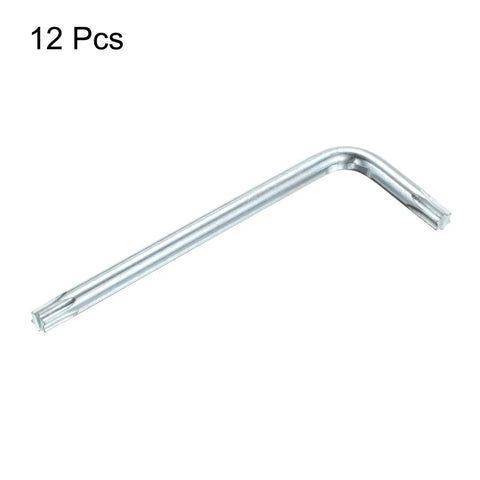 12 Piece T30 Security Tamper Proof Torx Bit Set With Long Arm L Shaped Hex Keys 3 7 Inch For Auto Repair And Home Fixes Carbon Steel Hand Tool Kit Durable Zinc Plated Finish For Extra Longevity, 12 pcs T30 L-key