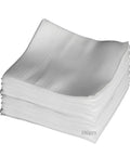 Stack of Set Of 100 Cushioned Foam Bags 11.8 By 11.8 Inches White With Protective Film for moving and shipping