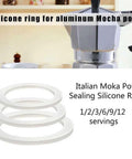 Replacement Silicone Gasket Seal For Moka Pot Stovetop Espresso Makers O Ring That Keeps Leaks At Bay And Fits 1 To 12 Cup Models