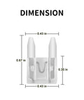 MuHize Upgraded Mini Fuse Kit With 120 Apm Atm Blade Fuses Assortment Box Including 2 Through 35 Amp Ratings And Fuse Clamp dimension illustration