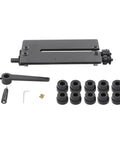 Sheet Metal Bead Roller Machine 12 Inch Gear Drive Bench Manual Pro Grade Heavy Duty Kit with Six Dies displayed on table