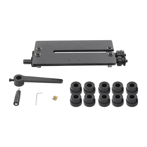 Sheet Metal Bead Roller Machine 12 Inch Gear Drive Bench Manual Pro Grade Heavy Duty Kit with Six Dies displayed on table