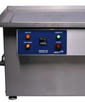 Hella Tough Commercial Ultrasonic Parts Washer 63 Gallon Tank With Built In Heater And Liquid Level Safety Shutoff, stainless steel with digital controls.