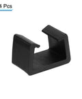 Patio Furniture Clips Four Pack 53mm Diameter Rattan Sofa Clamps for Wicker Chairs, Black Durable Plastic Fasteners