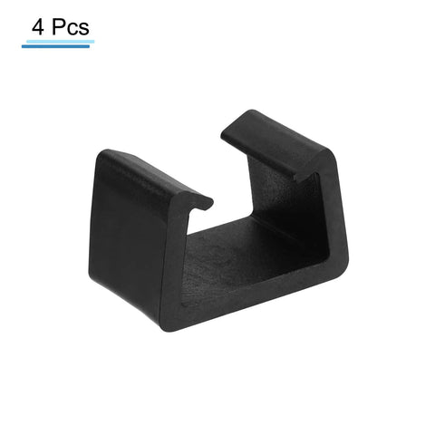 Patio Furniture Clips Four Pack 53mm Diameter Rattan Sofa Clamps for Wicker Chairs, Black Durable Plastic Fasteners