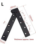 Heavy Duty Stainless Steel Cabinet Hinges delivering 360 degree smooth swivel rotation for wardrobe doors, L shape, black finish.