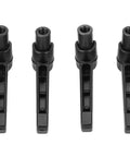 4 Pack Premium Heavy Duty Stainless Steel Clamping Lever Handles With M6 Female Threads And Smooth Twist Knobs from different angles