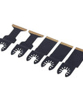 Titanium Plated Oscillating Saw Blades Set High Carbon Steel Universal Fit 5 Pack With Spacers For Metal Cutting Heavy Duty Pro Grade Blades For Soft Metals Smooth Long Lasting Performance, five blades