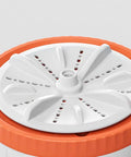 Close-up view of the top lid design of Portable Mini Washer With Usb Rechargeable Turbo Dual Wave System.