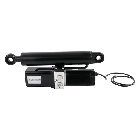 Top Shelf Heavy Duty Professional Grade Waterproof Linear Actuator 12V 2 Ton 4400 Lbs streamlined design with electrical connections.