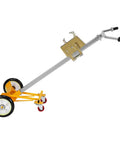 Heavy Duty 55 Gallon Drum Dolly With Braking Wheels, Rugged Reinforced Upgrade, Sturdy Steel Frame Built To Haul Up To 1000 Lbs, Stable Durable Trolley For Easy Oil Drum Transport And Handling On Any Job Site, side view