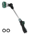 17.5 Inch Garden Hose Watering Wand with Eight Spray Patterns, Thumb Flow Control, Pivoting Head, Ergonomic Grip
