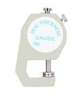 Round Dial Thickness Gauge 0 To 10mm With 0.01mm Resolution, Portable Spring Loaded Tester with white dial face