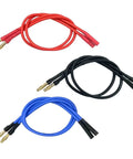 4.0mm Banana Gold Bullet Connector Extension Cables Set For RC Brushless Motors And ESCs 14AWG Heatproof Silicone Wire 30CM
