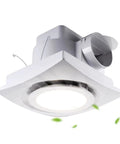 Ultra Quiet Bathroom Exhaust Fan With LED Light 110 CFM Ceiling Mount Ventilation Fan 1.0 Sones for home bathroom office hotel