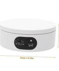 Luxshiny Electric Jewelry Rotating Turntable Display Stand With Smooth Auto-Spin Action For Storefronts And Home Organization stylish white acrylic motor housing.