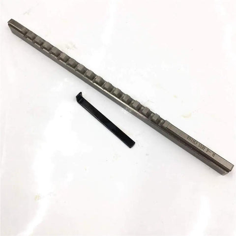 4mm Keyway Broach Set With Shim for Lathe Work, B Push Type HSS Tooling, Includes Metric Shim, Cut Range 0.297 to 1.688 Inches