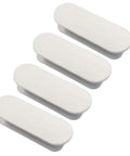 Self-Adhesive Drawer Pulls 4 Pack No-Drill Cabinet Handles For Kitchen Cabinets, Closets, Windows And Sliding Doors White Ergonomic 3.46 Inch