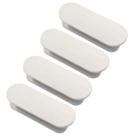 Self-Adhesive Drawer Pulls 4 Pack No-Drill Cabinet Handles For Kitchen Cabinets, Closets, Windows And Sliding Doors White Ergonomic 3.46 Inch